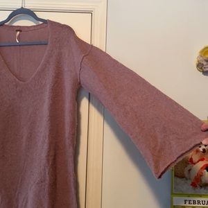 Mauve free people alpaca sweater dress / tunic